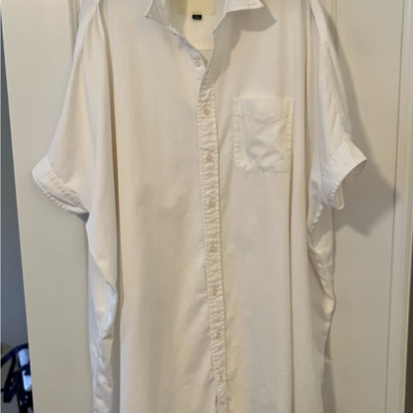 R13 White Casual Button Down Shirt Dress - Picture 1 of 3